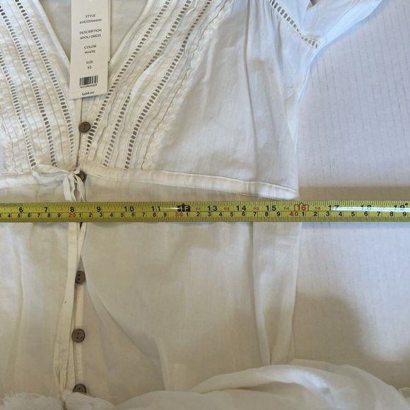 Veronica Beard XS-S Apoli Midi Dress Eyelet White Grad Wedding Bachelore… - Picture 11 of 14